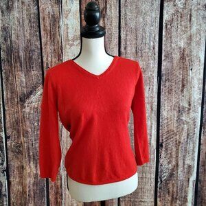 NWOT L' Lusso Cashmere 100% Cashmere Red Size Large Sweater
